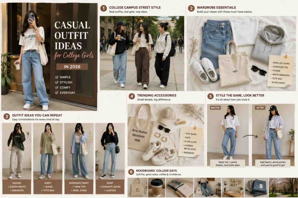 Casual Outfit Ideas for College Girls That Are Trendy and Easy in 2026 easy outfit ideas for college